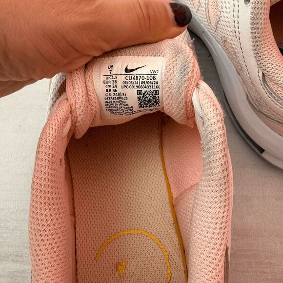 Nike Air Max AP Women's Shoe CU4870-108, Summit White Pink Bloom US 7 Lace Up - Picture 3 of 8